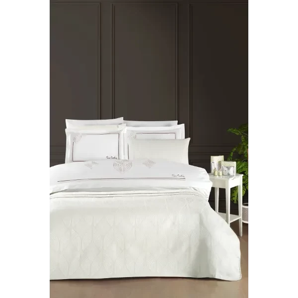 Set Mbulesë Shtrati, Krem, Pierre Cardin, 9 Pjesë