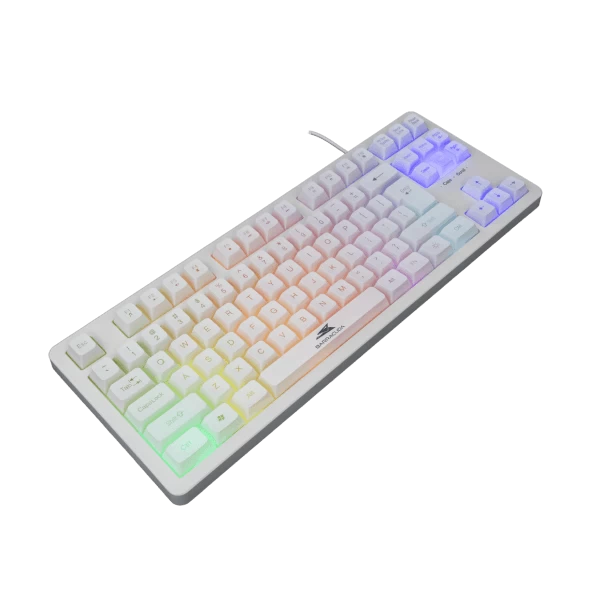 Tastiere Gaming, Baracuda BGK-01124 US, e bardhë