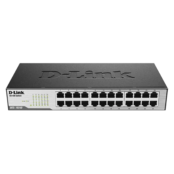24-Port 10/100Mbps Fast Ethernet Unmanaged Switch Desktop/Rackmount