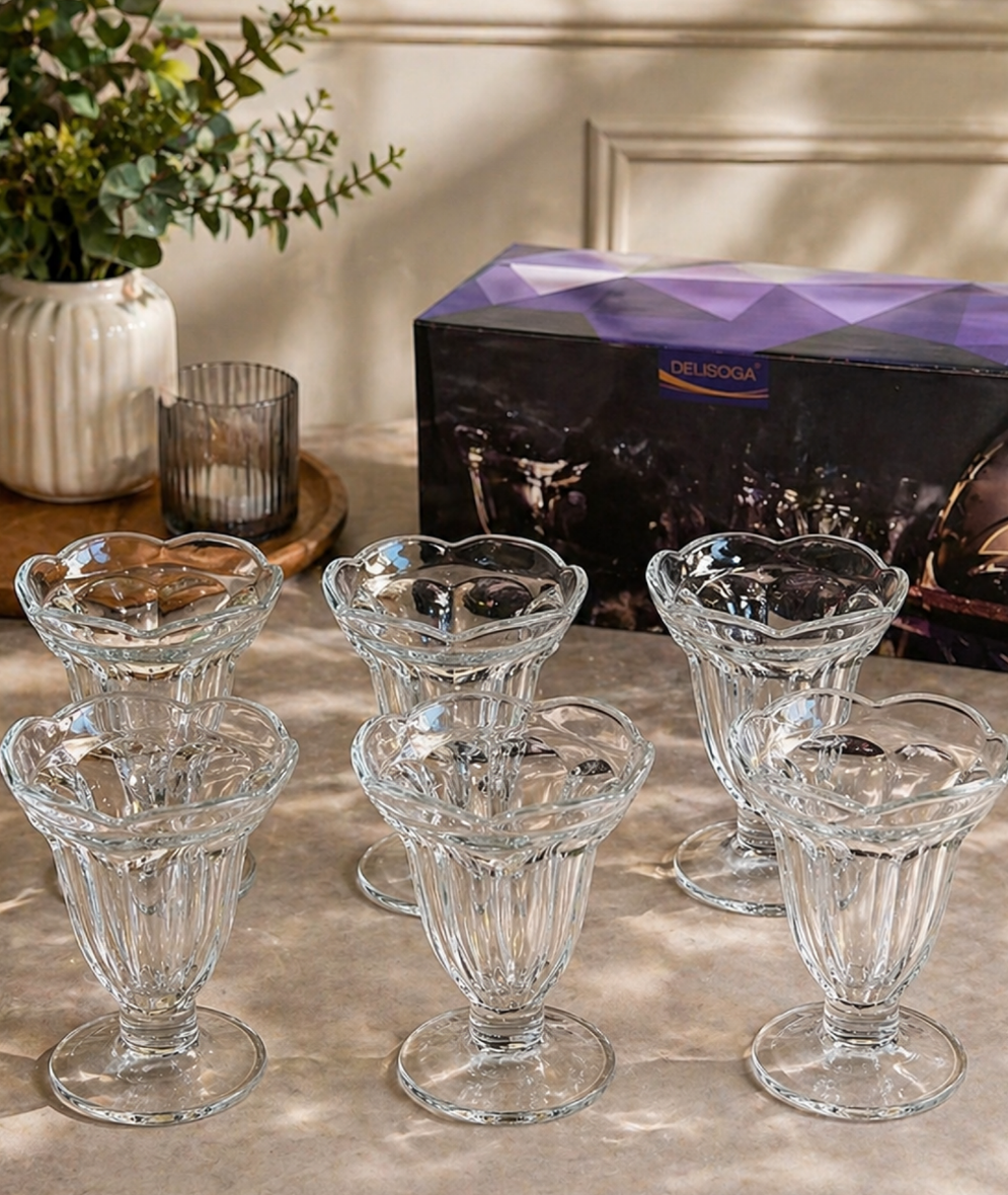 Kupa për Akullore Set  (6 Copë)