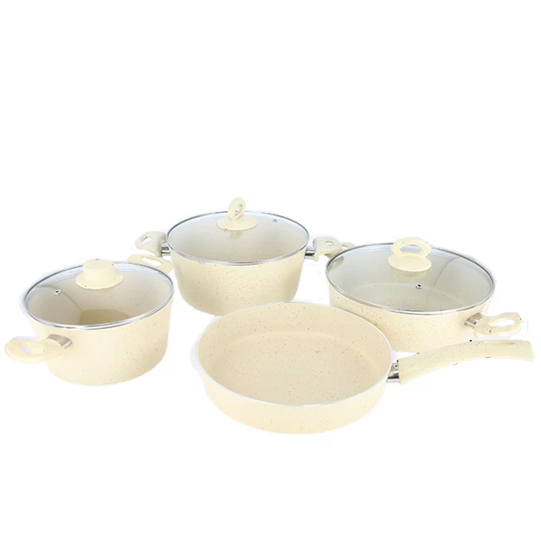Set Tenxhere, Alumin-Granit, 7 Pjesë, Krem