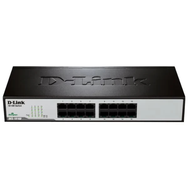 16-Port 10/100Mbps Fast Ethernet Unmanaged Switch Desktop/Rackmount
