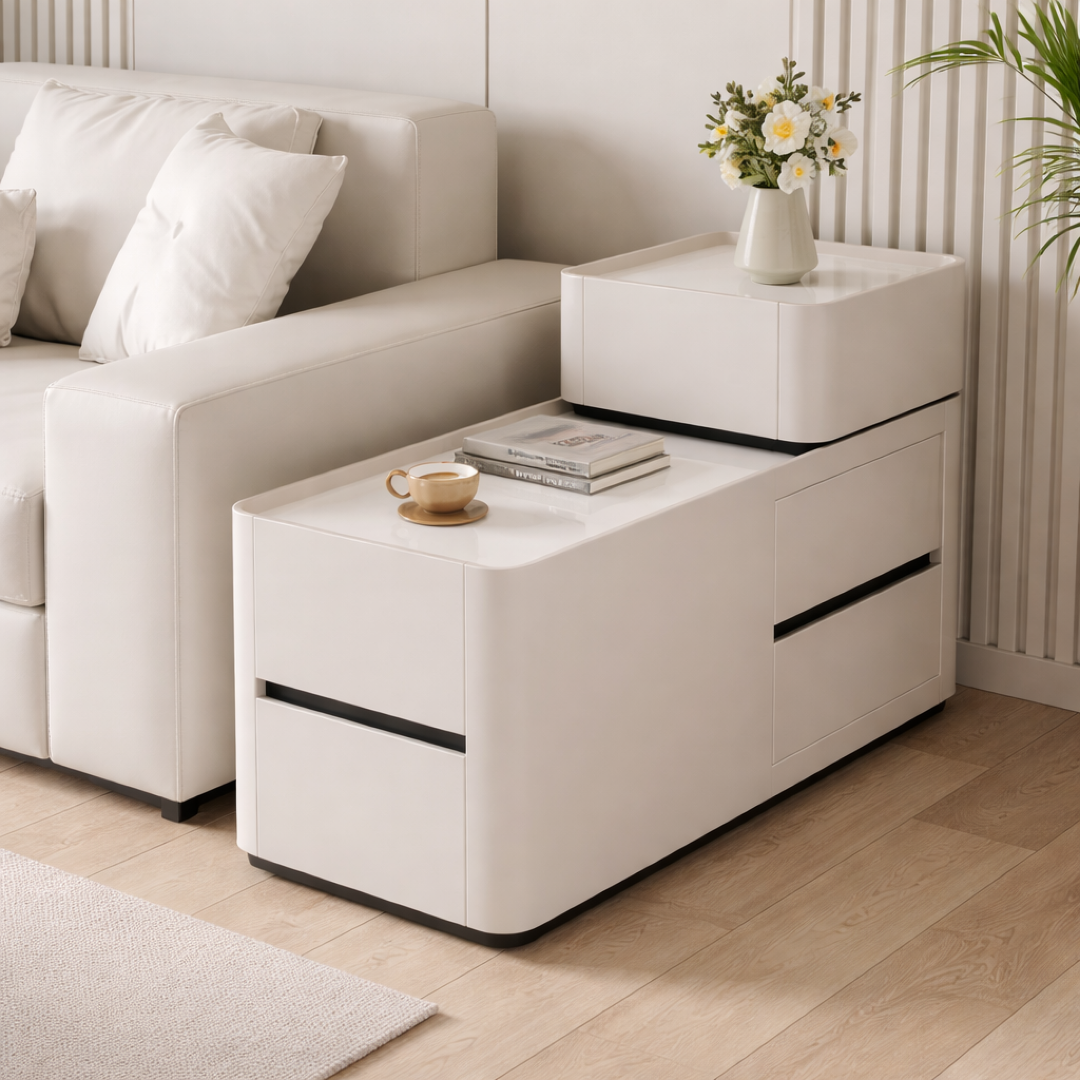 Tavolinë Anësore, White, 40x90x85cm