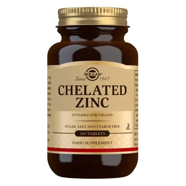 Minerale Chelated Zink Solgar 100 Tableta.